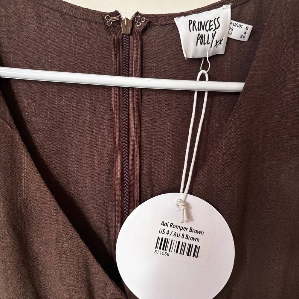 Princess Polly Chocolate Brown Romper